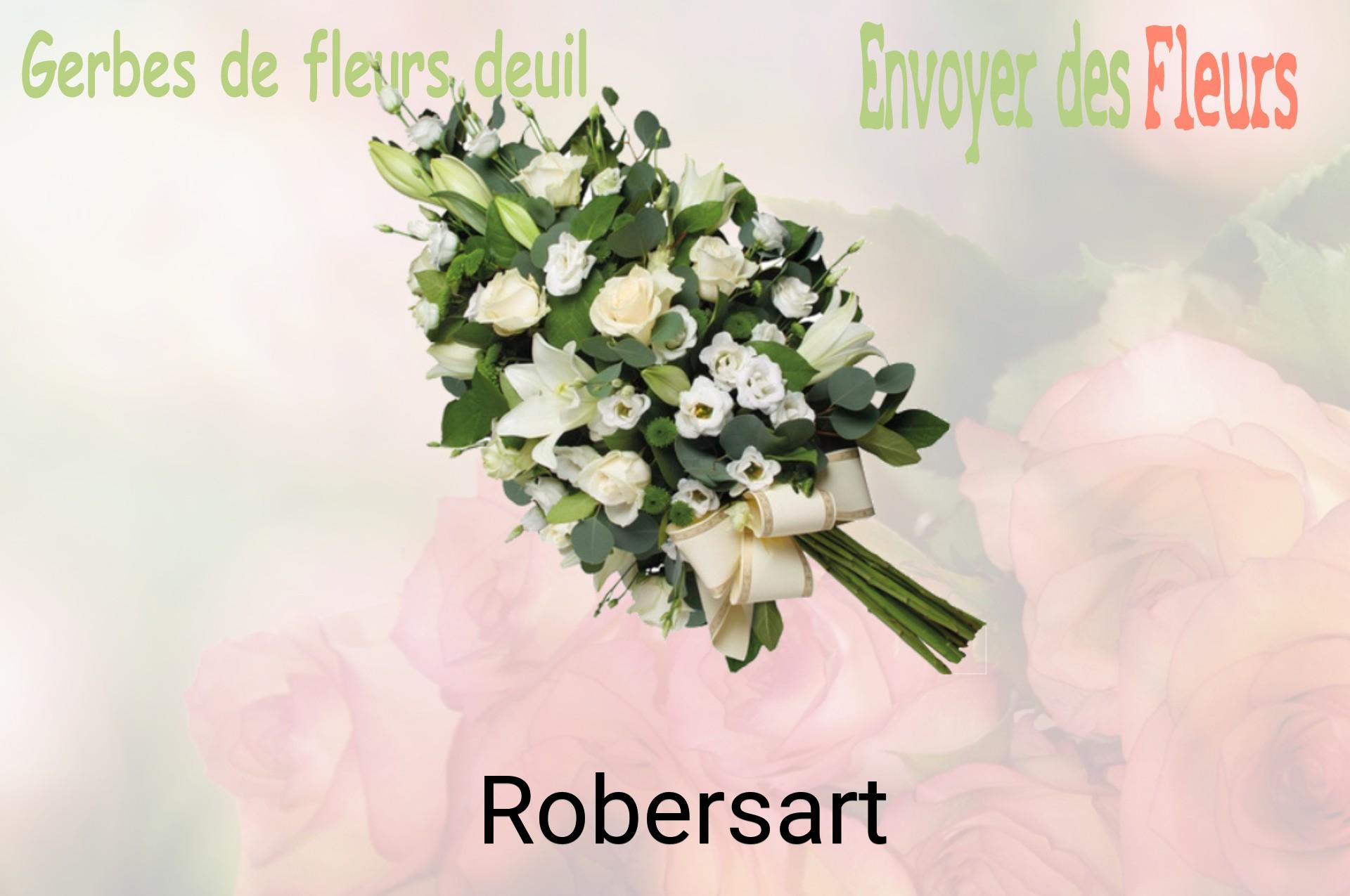 Gerbe de fleurs de deuil livrée à Robersart